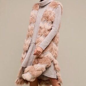 Anthropologie faux fur vest